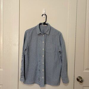 Madewell - Oversized Ex-Boyfriend - White and Blue Stripes